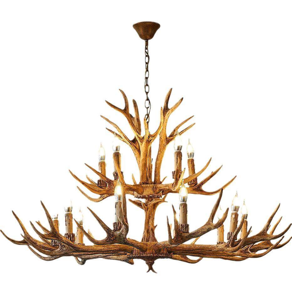 美式复古鹿角吊灯客厅餐厅橱窗创意吊灯露营民宿小木屋装饰吊灯,家装灯饰光源,智能吊灯,淘宝优惠券,粉丝福利购,淘宝优惠卷