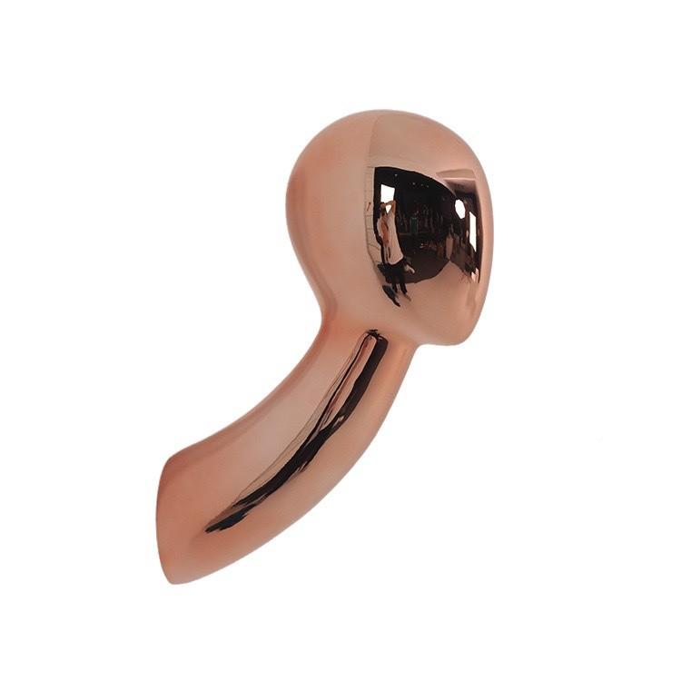 新发款挂墙电玫镀瑰金色假发展示头VYU模上墙假架展示帽子陈列架