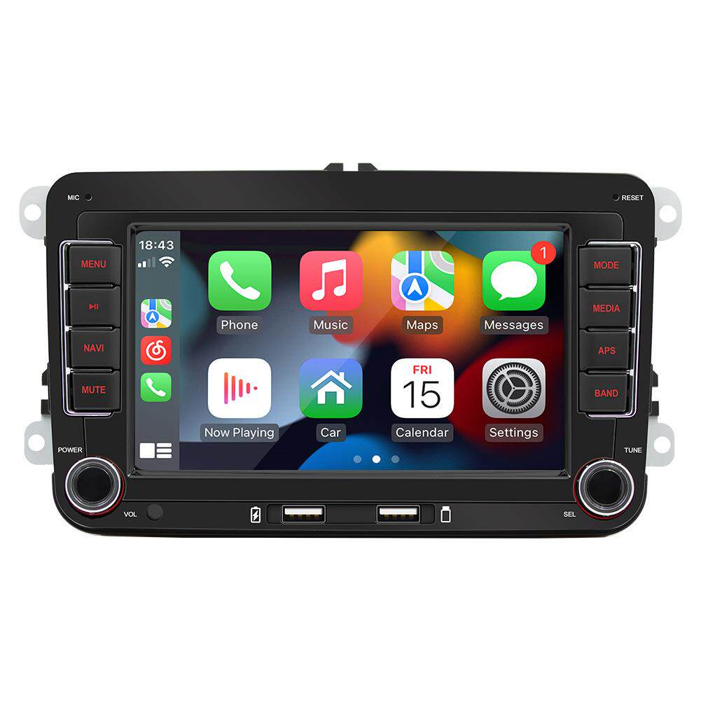 适用于7寸大众车载安卓GPS导航高清大屏倒车影像蓝牙无线carplay