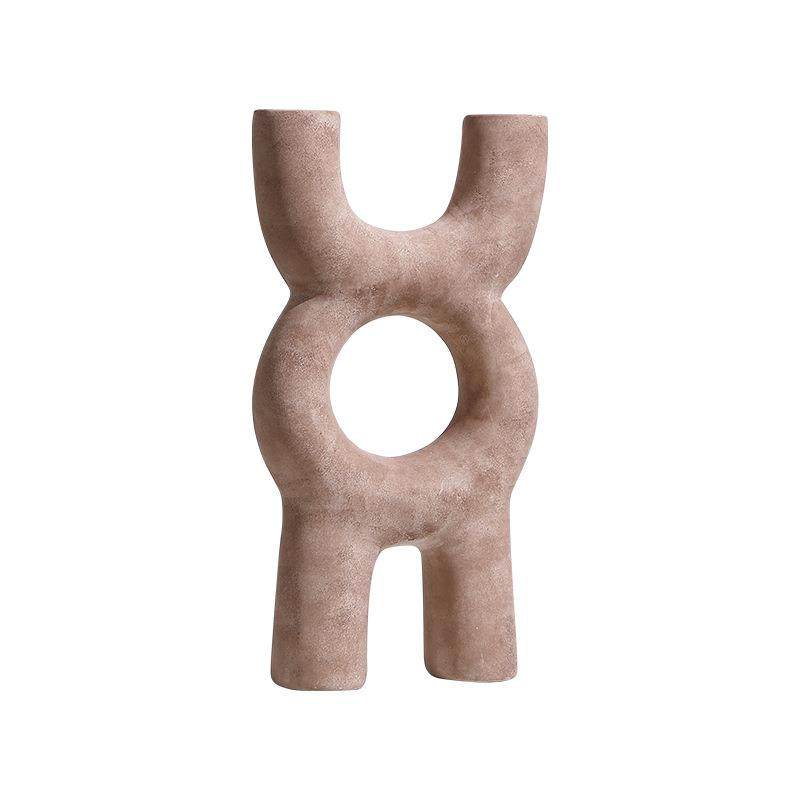 ins侘寂风做旧抽象陶瓷花瓶样板间摆件展厅民宿创意家居软装饰品,橡塑材料及制品,工业陶瓷,淘宝优惠券,粉丝福利购,淘宝优惠卷