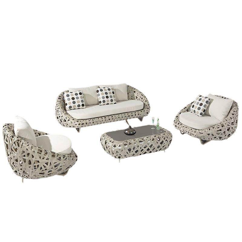 户外藤编沙发组合室外花园露台躺床现代休闲双人沙发藤编桌椅组合,住宅家具,户外沙发,淘宝优惠券,粉丝福利购,淘宝优惠卷