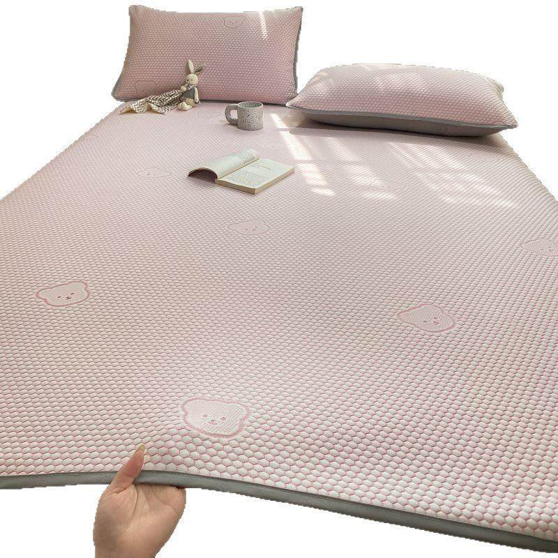 学生宿舍冰丝凉席床笠款冰豆豆床罩三件套凉感空调席子可水洗,床上用品,冰丝席,淘宝优惠券,粉丝福利购,淘宝优惠卷