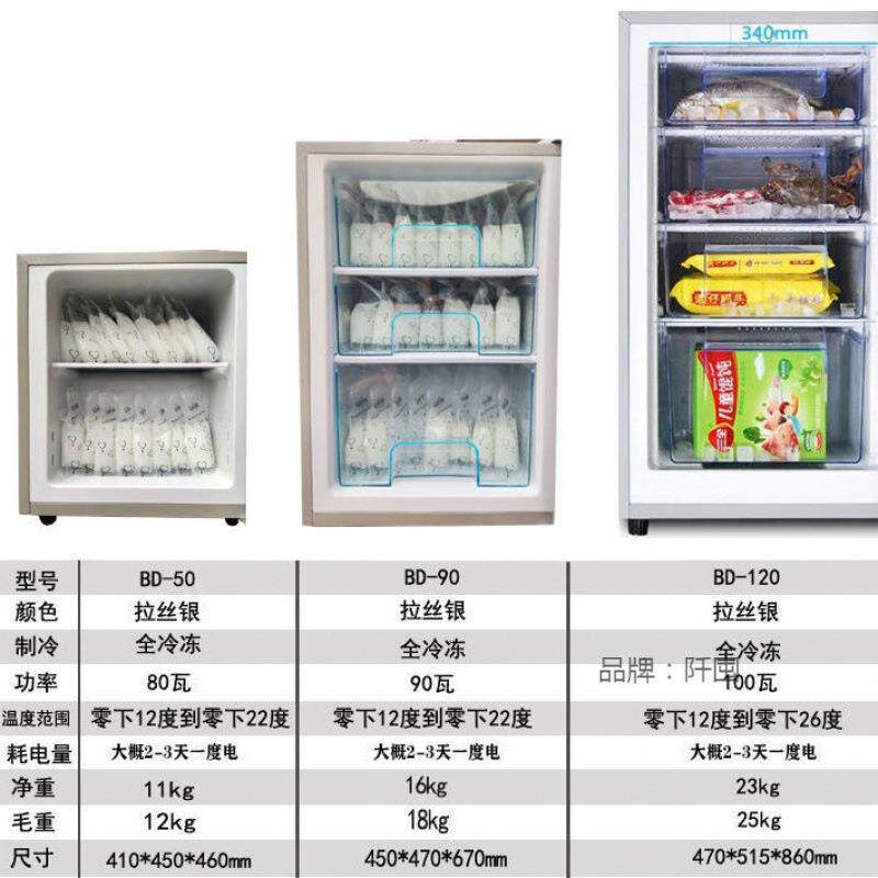 家用小冰箱小冰柜单人小冰箱迷你冷藏冷冻柜电冰箱单门无霜小冰箱