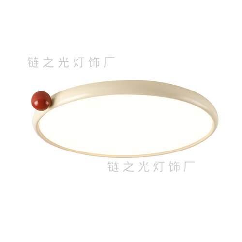 奶油风卧室灯法式奶豆红豆主卧灯中山现代简约餐厅儿童房吸顶灯