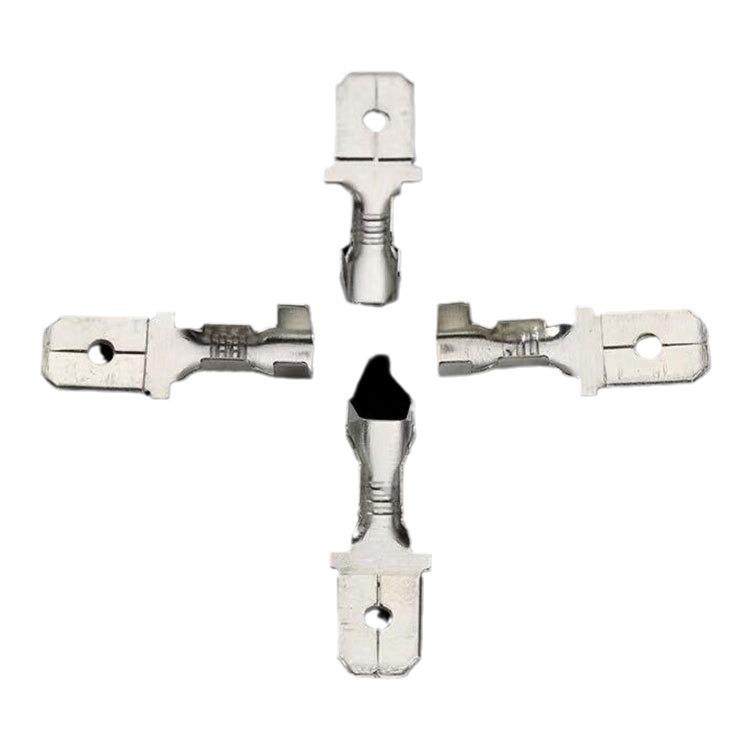 6.3插簧公头短款插片铜接线端子铜镀锡250插拔式接线端子B脚2000