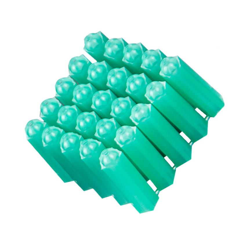 6厘膨胶塞绿YCH色料膨胀塑管管8厘胶塞胀塞墙塞胶粒胶塞自攻螺丝