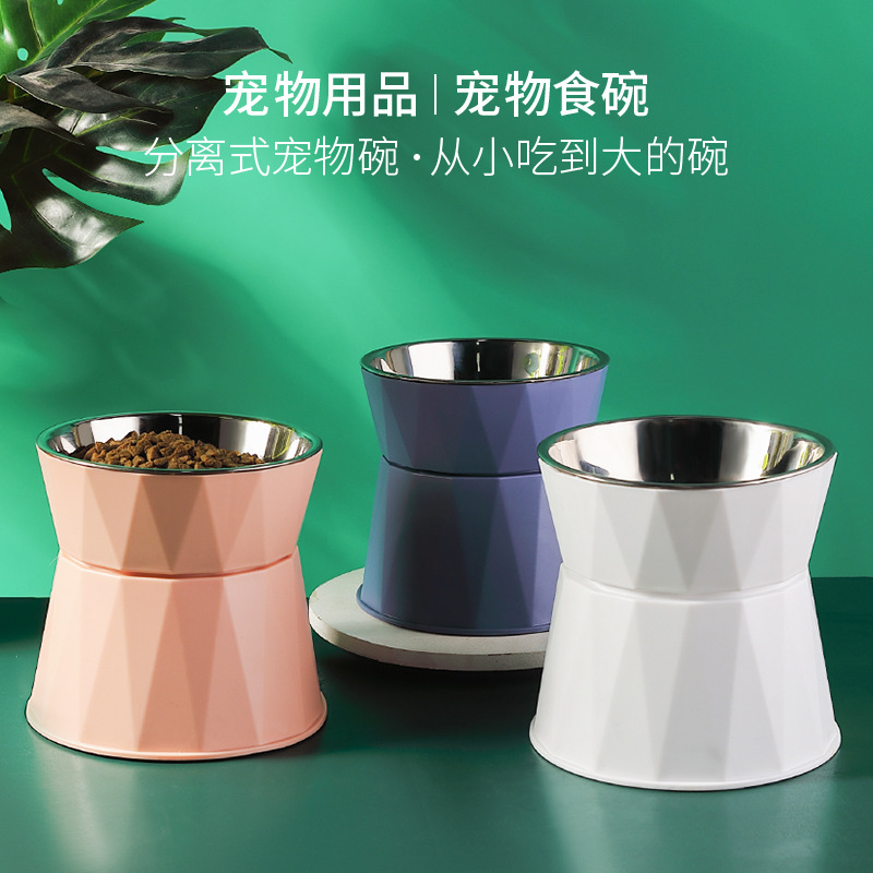 猫粮碗大容量不锈钢猫碗猫饭盆防