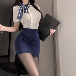 情趣秘书cosplay纯欲性感御姐制服套装角色扮演女教师紧身包臀裙