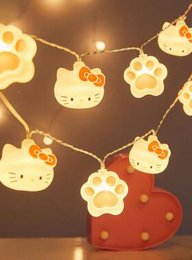 DYA凯蒂Hello彩 it猫Kty灯串室内少女心ins房间装饰小灯气氛围小