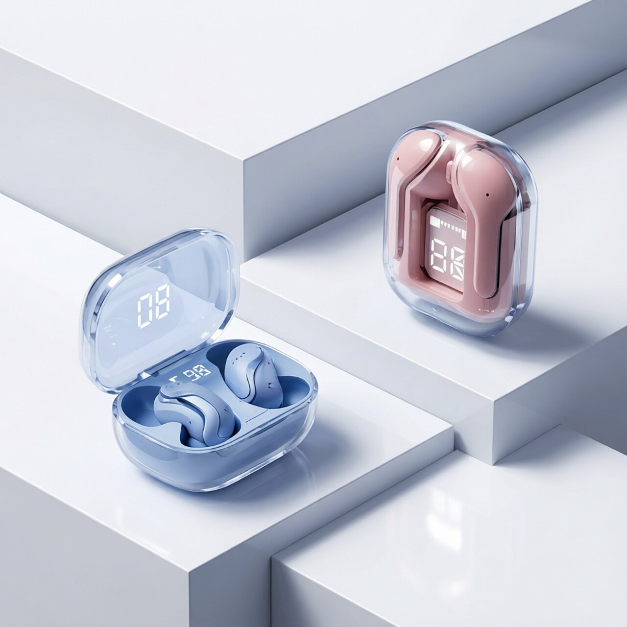 Ai3透明蓝牙耳机无线新款入耳式降噪高音质高颜值适用苹果安卓