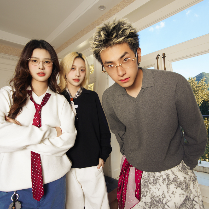 sostine早秋海鸥毛衣POL0衫男女