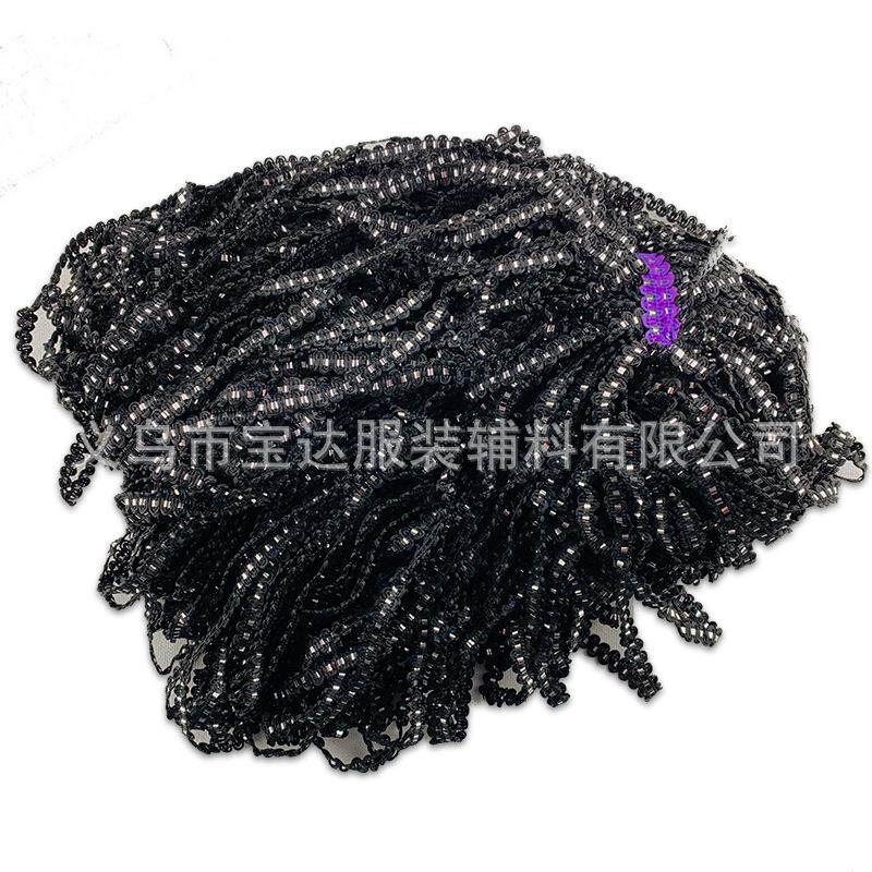 现货供应8mm银小弯花边手工DIY舞台辅料服装配饰S型多彩银丝花边