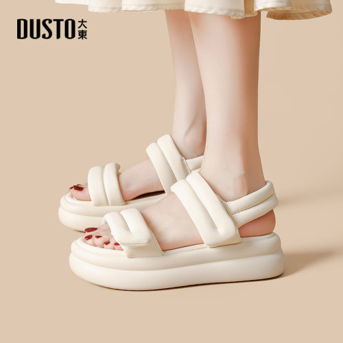 DUSTO大东厚底沙滩休闲舒适凉鞋