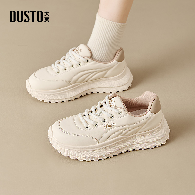 大东女鞋休闲鞋圆头厚底老爹鞋