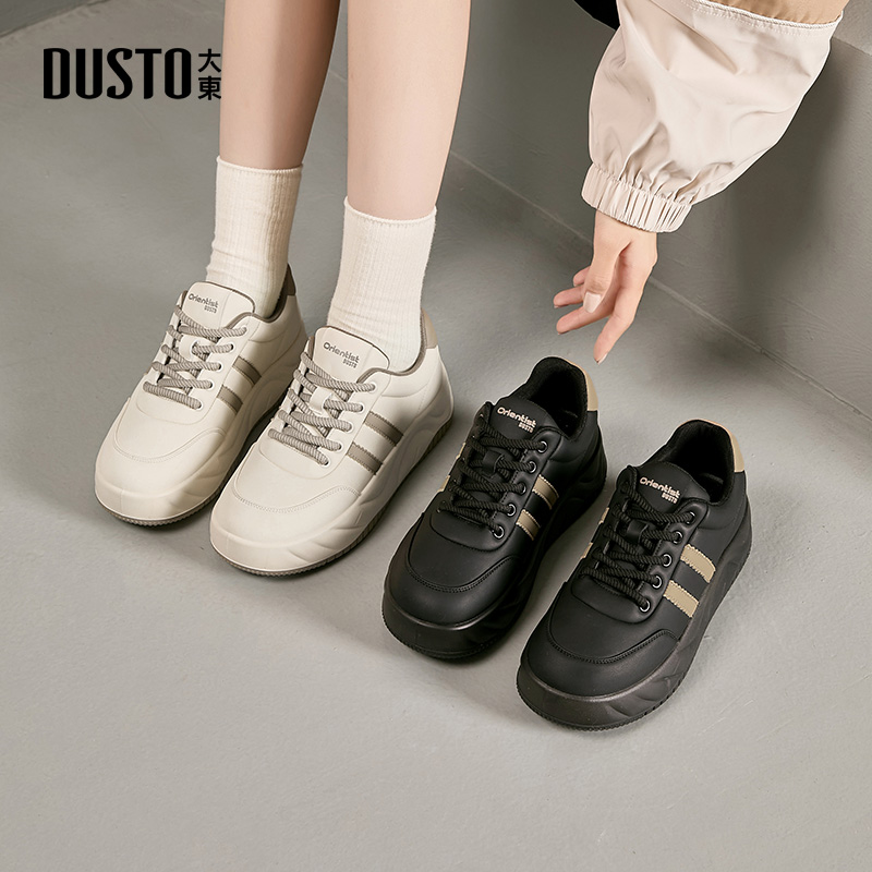 大东时尚平底圆头系带运动休闲鞋