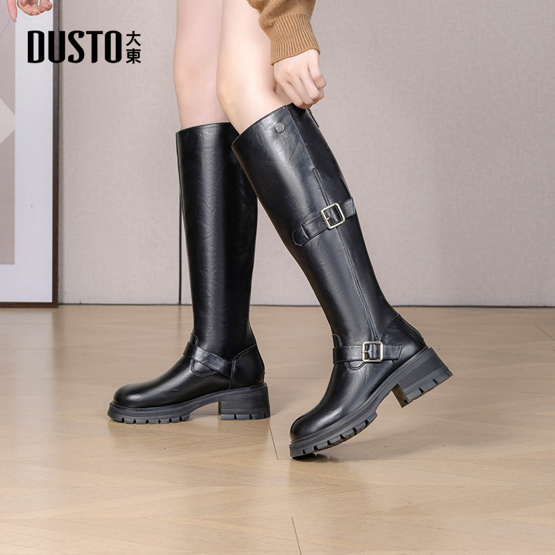 大东女靴长筒靴潮酷机车骑士靴