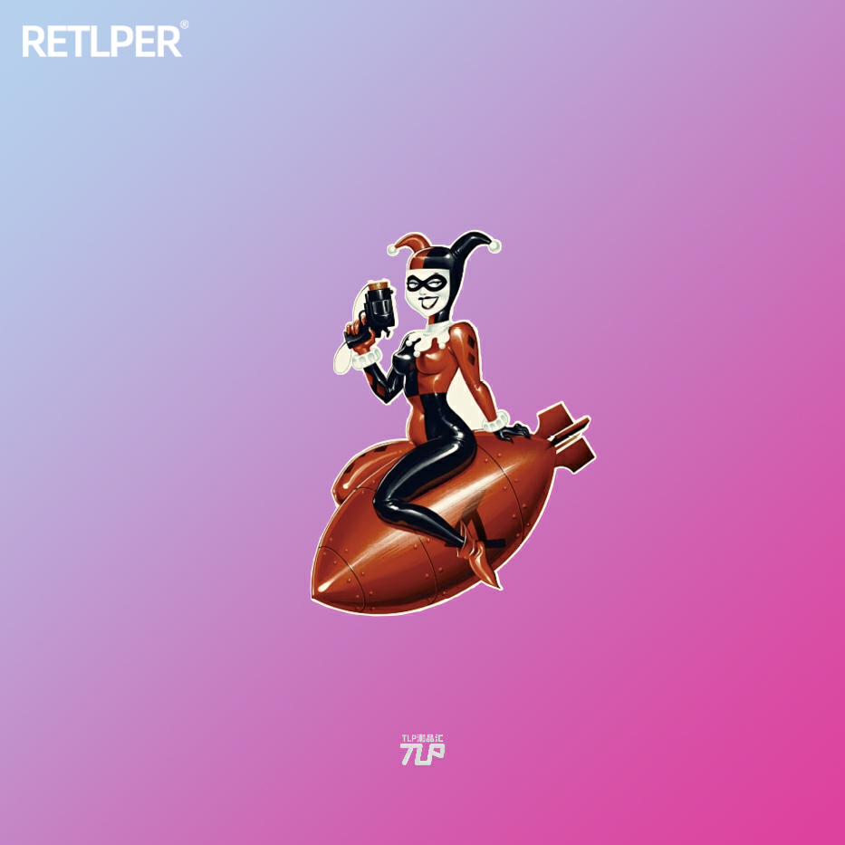 TLP反光车贴DC漫画小丑女复古骑