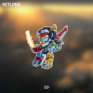 TLP反光车贴 战神金刚百兽王机甲舰队达莱卡Voltron合体机器人贴