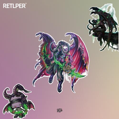 tlp反光车贴暴雪游戏伊利丹怒风