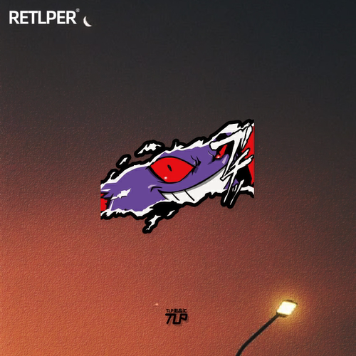 TLP反光车贴耿鬼Gengar宝可梦邪