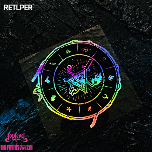 tlp镭射车贴三角形脑赛弗动漫