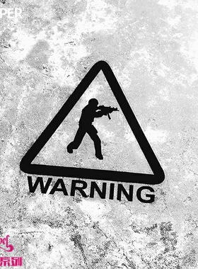 TLP镂空车贴 Valve维尔福V社半条命CSgo反恐精英标志警示logo贴