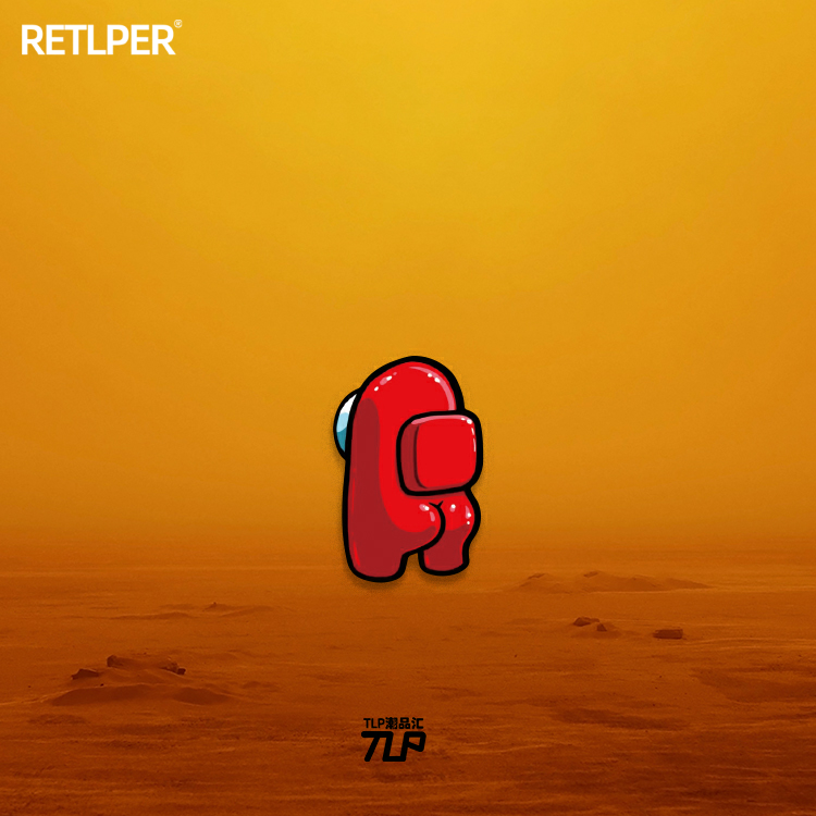 贴纸红色翘臀amongus太空狼人杀