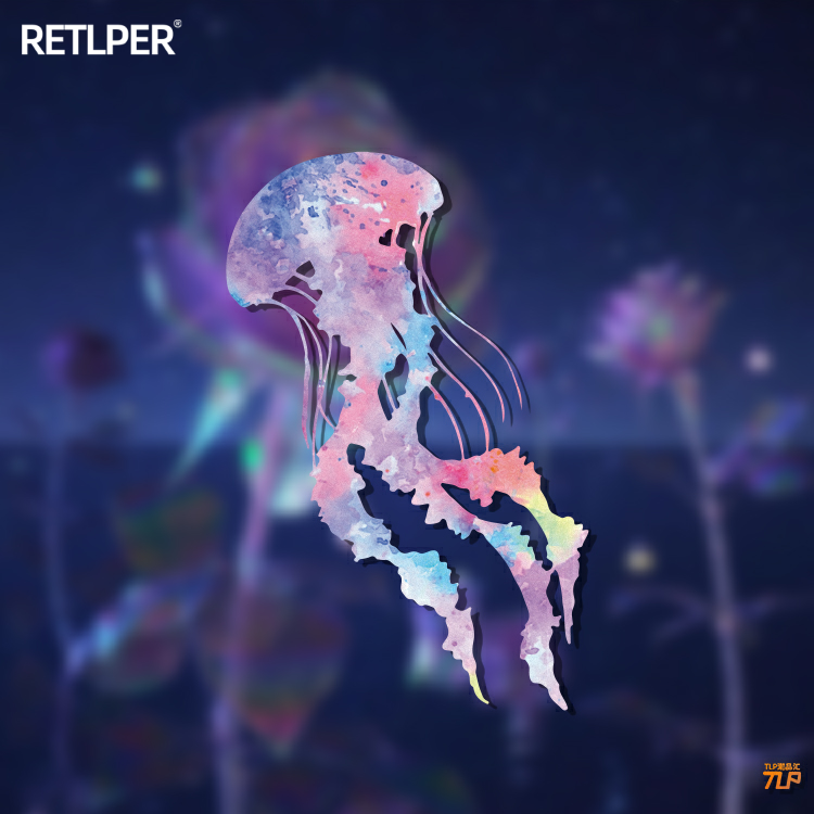 TLP潮品汇海洋水母贴纸定制尺寸