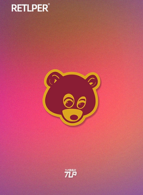 TLP反光贴 侃爷辍学熊Dropout Bear 说唱rap可爱小熊 防水贴纸