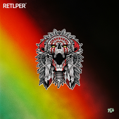 tlp反光车贴印第安骷髅嘻哈街头