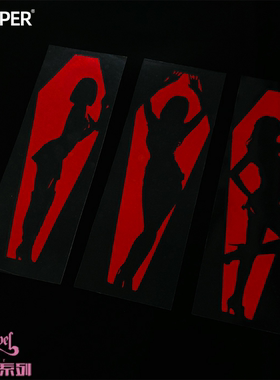 TLP镂空车贴 Vampire吸血鬼新娘美女性感身形轮廓哥特暗黑风贴纸