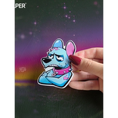 原创 装 气哭 可爱宠物拟人 饰防水汽摩贴纸 小奶狗 TLP反光车贴