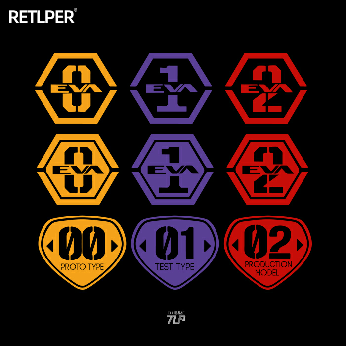 贴纸TLP镂空车贴EVA0号机1号机