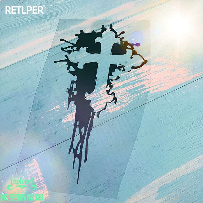 贴纸车身贴防水血液滴血十字车贴