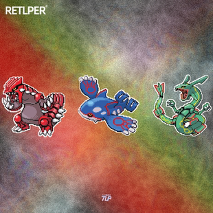 TLP反光车贴 Pokemon精灵宝可梦gen3红蓝宝石固拉多盖欧卡烈空坐