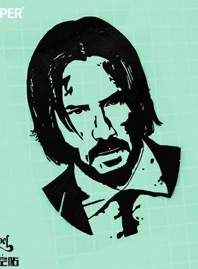 TLP镂空车贴 疾速追杀John Wick基努里维斯疾速备战电影黑色贴纸