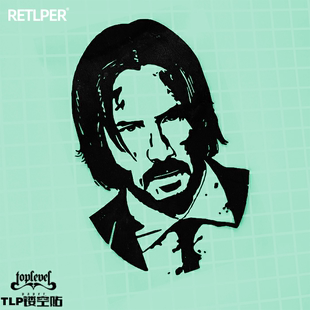 TLP镂空车贴 Wick基努里维斯疾速备战电影黑色贴纸 疾速追杀John