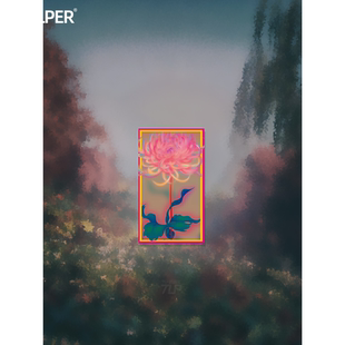 此花开尽更无花 朦胧感花朵 汽摩平面防水贴纸 原创 TLP反光车贴