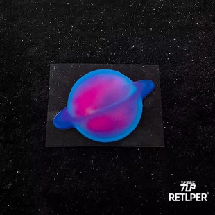 RETLPER反光贴 原创 未知星球 宇宙 立体模糊感 防水平面汽摩贴纸