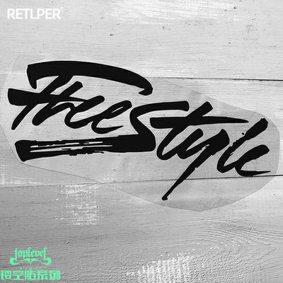 tlp镂空车贴英文说唱遮瑕行李箱