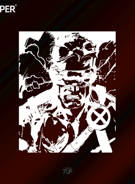 TLP镂空车贴 超级英雄X战警镭射眼Cyclops前挡风玻璃贴