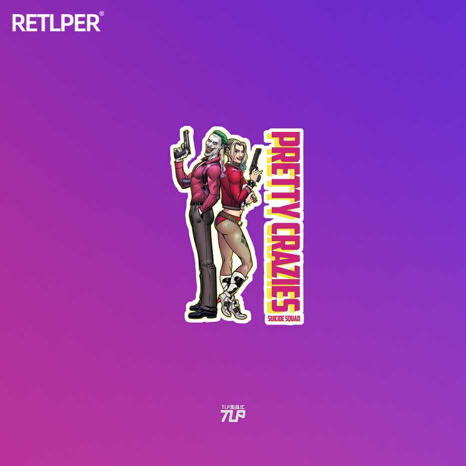 小丑女小丑贴纸反光车贴