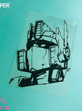 TLP镂空车贴 变形金刚G1汽车人擎天柱博派Transformers防水贴纸