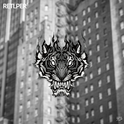 TLP镂空车贴虎年生肖老虎东北虎