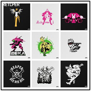 守望先锋周边 车贴贴纸贴个性定制DVA士兵76DJ卢西奥天使死神