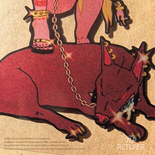 RETLPER镂空车贴 自愿驯服的猎狗 服从 汽摩防水平面贴纸