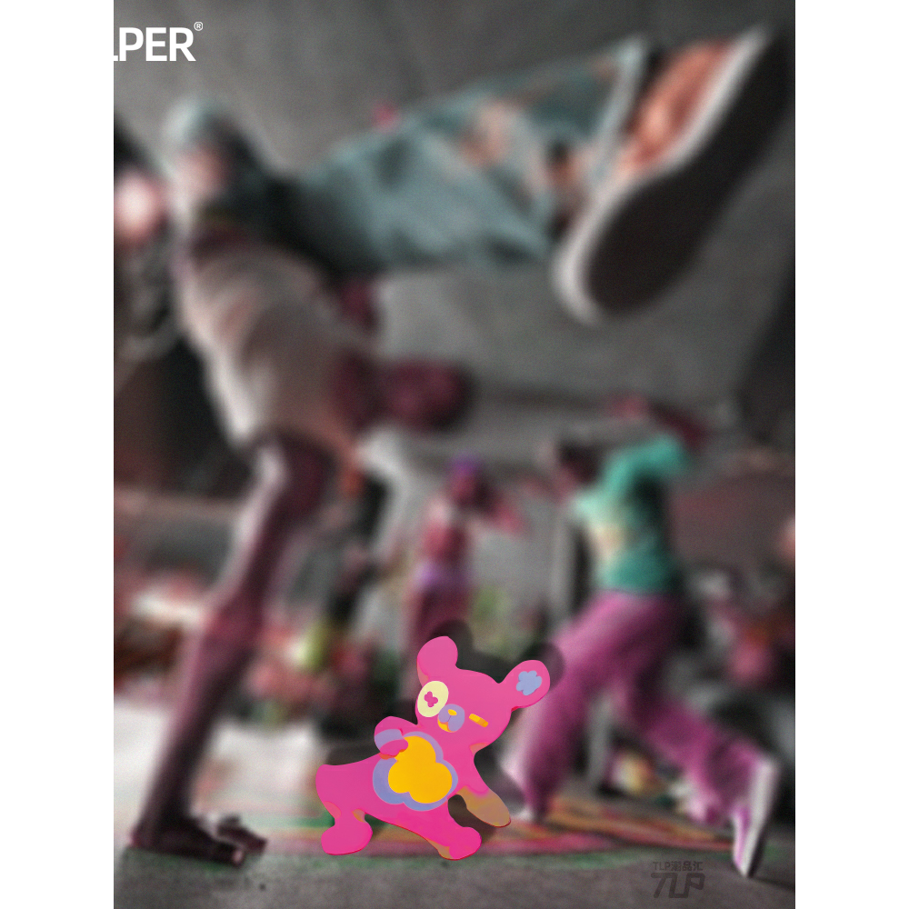 TLP反光车贴原创街舞粉红熊玩