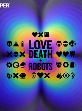 TLP镂空车贴 爱死机3各集标志logo影剧LOVE DEATH+ROBOTS防水贴纸
