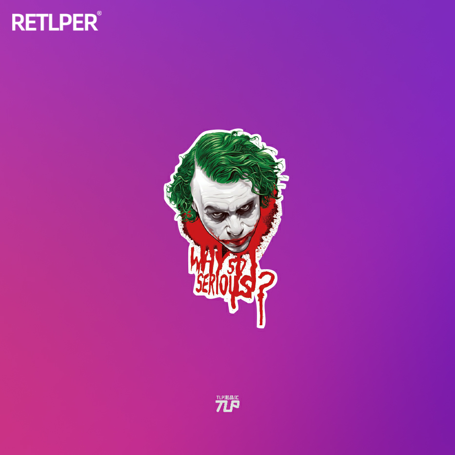 tlp反光车贴蝙蝠侠头像笔记本