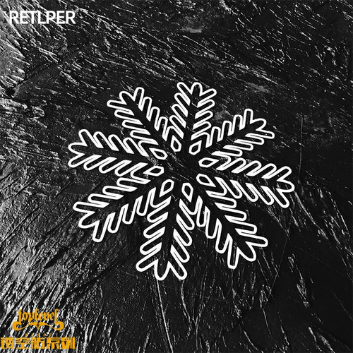 镂空雪花浪漫笔记本防水车贴